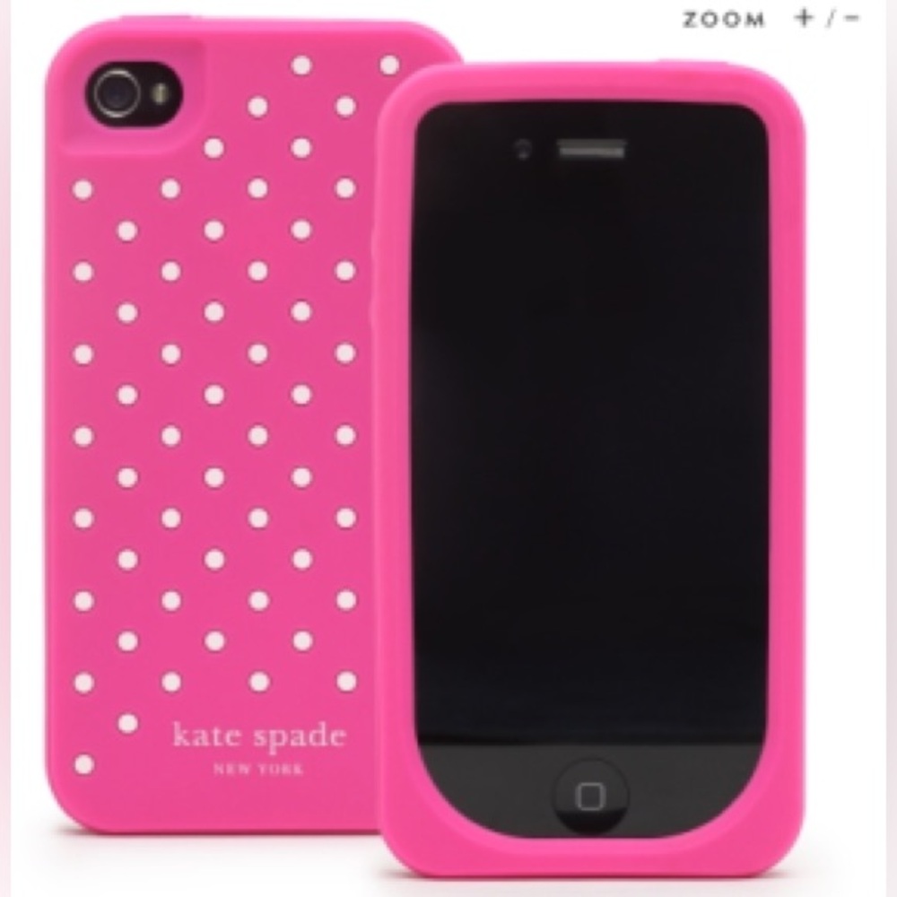 Kate Spade Polka Dot Silicone iPhone 4 Case - Hot Pink/White